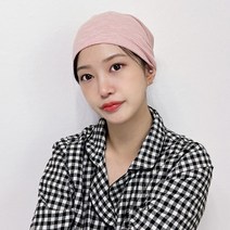 수면두건 항암비니 병원 도배 스트라이프비니 모위드