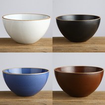 국산 면기 돈부리 덮밥 라면 우동 샐러드볼 대형 비빔밥 큰 도자기 그릇, 담소볼면기 화이트 -WHE