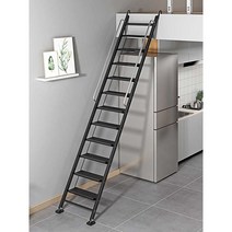 금속 페인트 옥탑방 다락방 사다리 계단 철계단 도색, 두꺼워진(알루미늄-마그네슘 합금 매트 블랙) 8단  1