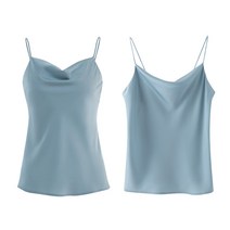 여성 새틴 나시티 무지 심플 예쁜 봄 여름 외출 여자 끈 나시 상의 Satin sleeveless shirt XK0084