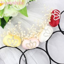 36번 한복머리띠 명주 족두리 왕관 아동 여아 유아 공주 한복 머리띠 한복머리장식 배씨댕기 배씨머리띠