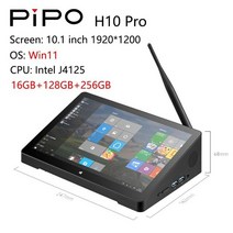 미니피씨 미니 PC 게임 조립 컴퓨터 4G Pipo H10 PRO 10, 16G 128G 256G WIN11+AU Charger