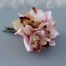 메탈요요 매직요요 고속 금속 요요 7머리 웨딩 장식 결혼 난초 인공 꽃 실크 voilet 신부 부케 홈 인테리어, 04 pink