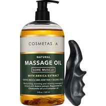 Cosmetasa 딥 티슈 마사지가 있는 아픈 근육 마사지 오일 - 엄지 세이버 및 오일은 아르니카 추출물 페퍼민트 카모마일 라벤더 오일로 근육과 관절 통증을 진정시킵니다 24
