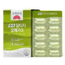 핫딜 고려은단 퓨어 알티지 rTG오메가3 식물성캡슐, 오메가3 이지 X 6개, 쇼핑백 O