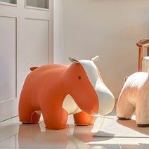 앳하스홈 주파크 애니멀 스툴 동물스툴 인테리어 소품[하마] (Foot 일체형)