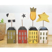 빈티지 작은집 미니어쳐 장식 소품 4종 기분전환 이사