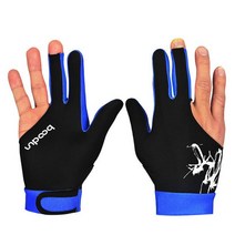 스누커 당구 장갑 프린트 1 개 왼쪽 및 오른쪽 세 손가락 빌리아르도 액세서리, [01] Blue, [01] M