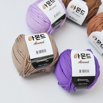 패션메이드 아몬드 코마면 뜨개 가방 소품 의류 인형실1팩(5볼), 21번