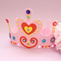 도토리디자인 EVA 핑크 왕관1set 여아 실내화