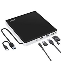 외부 CD DVD 드라이브 SD TF USB 슬롯이 있는 USB 3.0 Type-C CD DVD 버너 노트북 Mac PC용 CD DVD 드라이브 Windows MacBook Apple iMac -10908