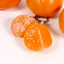 [100%핸드메이드 귤키링] 과일푸드음식모형 조각귤 독특한 열쇠고리, 옵션선택