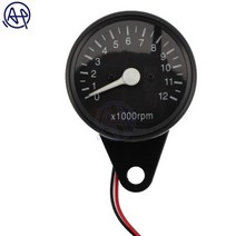 rpm게이지 범용 오토바이 12v led 디지털 백라이트 12k 클러스터 속도계 타코미터 미터 주행 계기 어셈블리, 검은색
