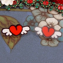 [아재리노] DW-빅하트날개 뱃지 배지 넥타이핀 브로치 패치 와펜 행거치프