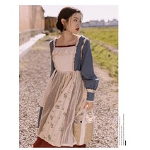 개화기 경성 스타일 사진 광고촬영 원피스 봄가을 프릴 긴팔 프린세스 스커트 유럽식 궁정 하이웨이스트 전원소녀