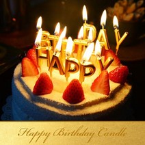 ENC362123해피벌스데이 초 금색 생일축하초 행사초 생일양초