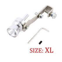 자동차 소리박 마후라 엑티브사운드 흡기 가변배기 car turbo al alloy sound whistle 배기 파이프 sound refit s-xl size 오토바이 배기, 실버 xl