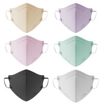 헬스키퍼플러스 컬러마스크 새부리형마스크 5색혼합 숨쉬기편한 국산마스크 CE 마스크 (5매), 핑크 5매, M