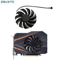 소형 ITX G1 라데온 게이밍 팬 교체용 팬 기가바이트 지포스 GTX 1080 GTX1070 1060 1050 Ti T129215SU 88MM PLD09210S12HH