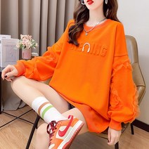 여자맨투맨 가을 라운드 메쉬 패치 긴팔티