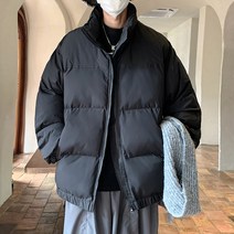 7373P85 더블 여밈 도톰한 패딩 남성 패딩 제빵 학원 하프코트