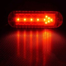 24V LED 사이드 램프 화살표 차폭등 대형 윙바디 DI_0305EA, 레드LED