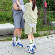 항아리반바지 남자 피그먼트 여름 커플 시밀러룩 통큰 반바지 나시셋업