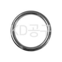 기타 스텐 라운드링 8mm 스테인레스 용접 고리 O 오링 원형 공예용 가죽 끈 케이디공구 KD09, 1개, 내경 40mm