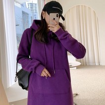 하이데일리 아페 후드 기모 롱원피스