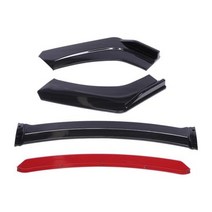 자동차 앞 범퍼 립 스플리터 범용 스포일러 디퓨저 립 키트 BMW E46 E90 E60 E36 E39 F10 F20 F30 아우디 A3 A4 A5 A6 A8, Carbon Fiber and Red, Carbon Fiber and Red