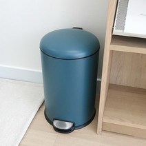 한샘 모던라운드 스텐페달 휴지통_블루(12L)