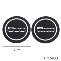 1/ 2pcs 자동차 액세서리 코스터 물 컵 슬롯 Abarth Stilo Palio Bravo Doblo 피아트 500 Punto 스티커 스, 02 7cm White 2pcs