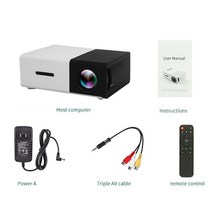 미니 빔프로젝터 LEJIADA 휴대용 LED 프로젝터 YG300 프로 480x272 픽셀 지원 1080P HDMI 호환 USB 오디오 홈 미디어 비디오 플레이어, [02] Black pro, [02] 미국 플매트 카펫 러그