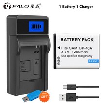 범용 호환 BP-70A EA-BP70A 배터리 S AQ100 DV150F ES65 MV800 ES99 PL201, 05 1 battery 1 charger