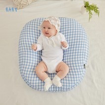 체크리플 블루 커버분리형 로토토역류방지쿠션