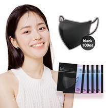 스마트클린페이스핏라이트보건용마스크(KF94)(중형)100매입, 블랙, 1개