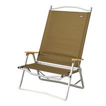 콜맨 캠핑의자 폴딩 체어 (컴팩트 와이드 2종류), 1개, 올리브(와이드) + H101cm