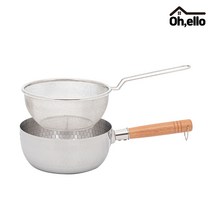 스텐 편수 냄비 채반 20cm 세트, 오엘로 함마톤 냄비+채반