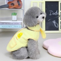 뽀글이 플리스 강아지 조끼+목도리세트 노랑 L 예쁜옷 예쁜강아지옷 말티푸 애견조끼