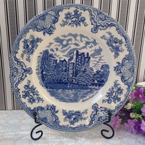 존슨브라더스 레트로 커피잔 접시 세트 머그컵 컵 찻잔 커피 홈카페 빈티지 예쁜 플레이트, 10.5인치 정찬기