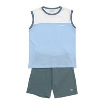 [블루독BD]2393054205 컬러블럭나시세트 블루독키즈 라운지웨어 아동상하세트 아동잠옷 아동실내복 잠옷
