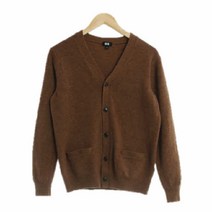 유니클로 브라운 울 브이넥가디건 공용 XS 3157