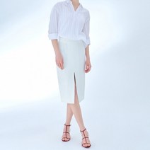 아사면 실루엣 블라우스 (YU-2WBL002-WH)