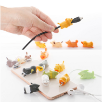 [브라운마켓] 핸드폰 USB 케이블 손상 예방 보호캡 동물 캐릭터 커버, 판다