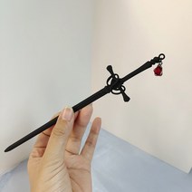 올림머리 뒤꽂이 한복 비녀 펑크 검 머리핀 중국 보석 유행 헤어 액세서리 루비 펜던트 티아라 헤어 클립 소녀 diy 헤어 스타일 헤어 접시