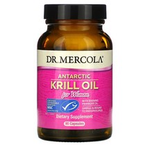 Dr. Mercola 여성용 남극 크릴 오일 캡슐 90정 353657, One Color, One Size