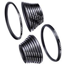 kamp f concept 18pcs 카메라 렌즈 필터 스텝 업다운 어댑터 링 세트 canon nikon sony dslr 카메라 렌즈용 37-82mm 82-37mm