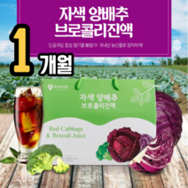 제주 양배추 브로콜리즙 사과맛 아이들도 잘 먹는 적양배추 브로콜리 피파 자색 양배추즙 효능 제주산 제주도 속쓰림 위궤양 식도염 순수 더작 잠백이, 적색 양배추즙, 1박스(1개월)