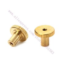 10pcs 구리 UM2 베이스 플레이트 M3 널링 너트 플랫폼 엄지 나사 2 레벨링 고정 -Ultimaker2 3D 프린터 용 골든, 상세내용표시