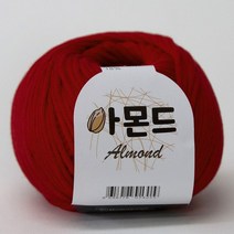 아몬드 뜨개실 코마면 튜브사 면사 가방 의류 인형 만들기 소품실 아기실 패브릭얀 코바늘실, 19.레드